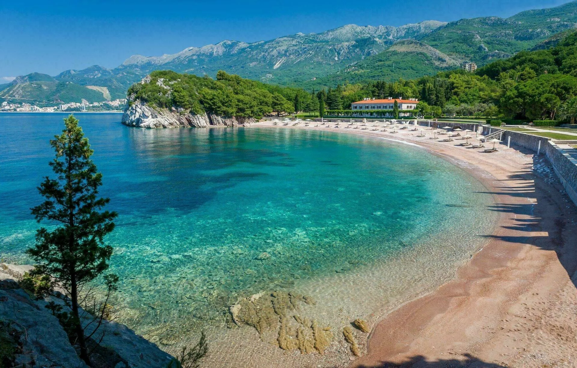 Sveti Stefan beach, Montenegro coast