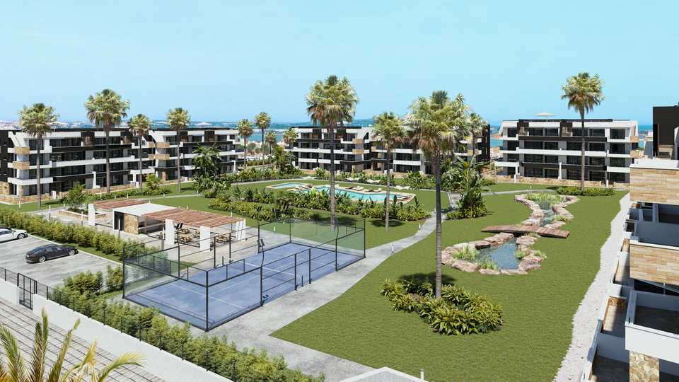 La Hoya padel and landscaped amenity area