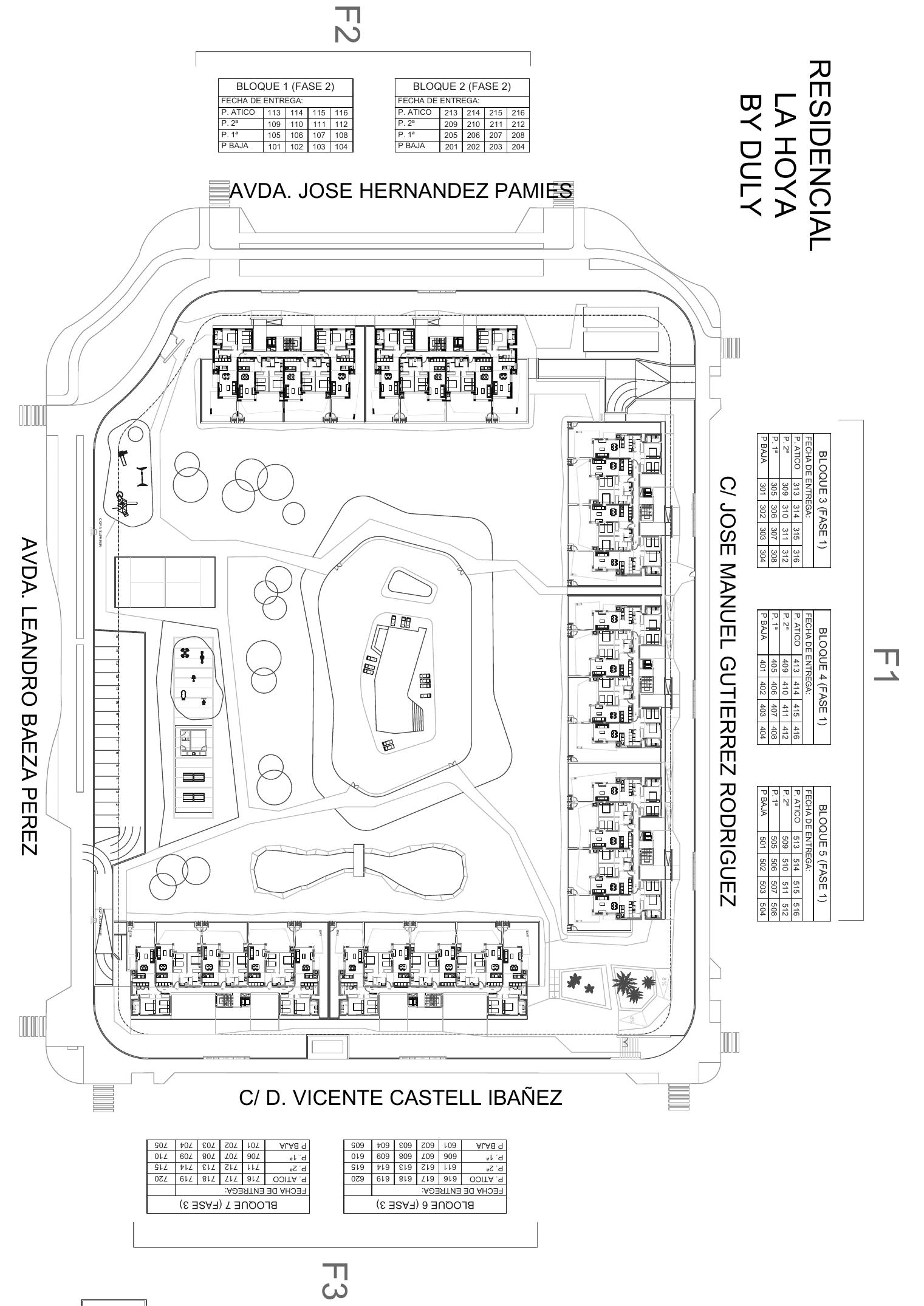La Hoya site and unit plan